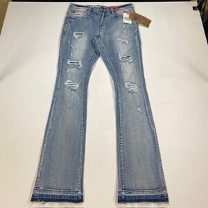 Grindhouse Denim Mens 32x36 Distressed Jeans